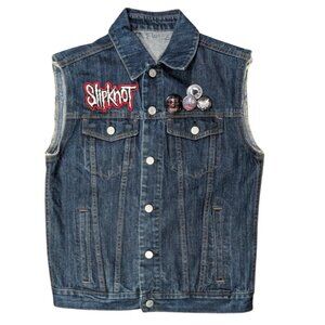 Custom Slipknot Nu-Metal Battle Vest Men's Small Gap 1969 Denim